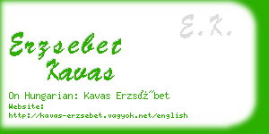 erzsebet kavas business card